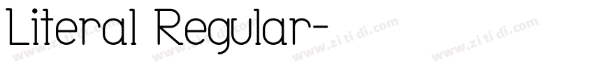 Literal Regular字体转换